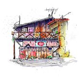 My project for course: Expressive Architectural Sketching with Colored Markers. I went digital and used my Ipad and Procreate.. Sketching, Drawing, Architectural Illustration, Sketchbook & Ink Illustration project by Dave Scott - 11.12.2022