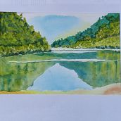 My project for course: Atmospheric Landscapes in Watercolor . Projekt z dziedziny  Sztuki piękne,  Malarstwo i Malowanie akwarelą użytkownika soniainthewest - 12.11.2022