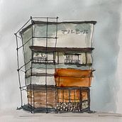 My project for course: Expressive Architectural Sketching with Colored Markers. Sketching, Drawing, Architectural Illustration, Sketchbook & Ink Illustration project by Brook Rieman - 11.08.2022