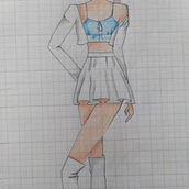 Meu projeto do curso: Ilustração de croqui de moda. Traditional illustration, Sketching, Fashion Design, Digital Drawing, and Fashion Illustration	 project by Laura Lima Da Silva - 11.11.2022
