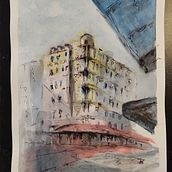 My project for course: Architectural Sketching with Watercolor and Ink. Sketching, Drawing, Watercolor Painting, Architectural Illustration, Sketchbook & Ink Illustration project by Fernando Parreira - 11.13.2022