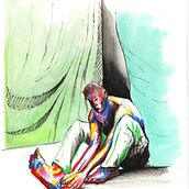 Mi proyecto del curso: Dibujo expresivo de la figura humana: explora formas y colores. Fine Arts, Pencil Drawing, Drawing, Portrait Drawing, Realistic Drawing, Figure Drawing, Gouache Painting, and Traditional illustration project by brunobecchetti18 - 11.13.2022