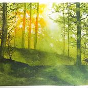 My project for course: Dreamy Watercolor Landscapes: Paint with Light. Un proyecto de Pintura, Pintura a la acuarela e Ilustración tradicional de johndoyle44 - 12.11.2022