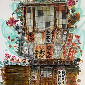 My project for course: Expressive Architectural Sketching with Colored Markers. Esboçado, Desenho, Ilustração arquitetônica, Sketchbook e Ilustração com tinta projeto de Max Turner - 12.11.2022