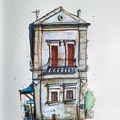 Il mio progetto del corso: Disegno architettonico espressivo con pennarelli colorati. Un proyecto de Bocetado, Dibujo, Ilustración arquitectónica, Sketchbook e Ilustración con tinta de Simona Di Rosa - 14.11.2022