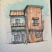 My project for course: Expressive Architectural Sketching with Colored Markers. Sketching, Drawing, Architectural Illustration, Sketchbook & Ink Illustration project by sunamisue2 - 11.14.2022