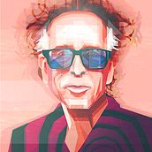 Retrato vectorial de Tim Burton.. Traditional illustration, and Editorial Illustration project by Sergio Picazo Ferro - 11.14.2022