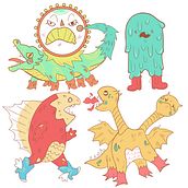 Sea Gods and Submarines : Character Design, Card Design, Logo Design . Game Design, Traditional illustration, and Graphic Design project by Taylor Blue - 11.14.2022
