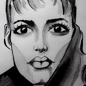 Meu projeto do curso: Pintura artística com tinta nanquim. Ilustração tradicional, Artes plásticas, Pintura, Desenho a lápis, Desenho de retrato, Desenho artístico e Ilustração com tinta projeto de Helen Santos - 14.11.2022