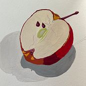 Apple in gouache . Un progetto di Pittura e Illustrazione tradizionale di Kristen Stephenson - 14.11.2022