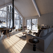 snow house. Un proyecto de Arquitectura, 3D, Diseño, Animación y Arquitectura interior de Domenico Ventura Pedriquez - 15.11.2022