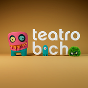 Logotipo 3D para Teatro Bicho. 3D, Design, Br, ing & Identit project by eFe Muñoz - 11.15.2022