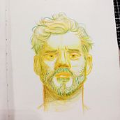 Mon projet pour le cours : Dessin de portrait vibrant aux crayons de couleur. Un projet de Dessin, Dessin de portrait, Carnet de croquis, Dessin aux cra , et ons de couleur de Alumn Lance Pugay - 15.11.2022