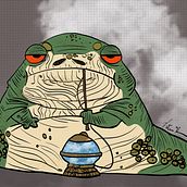 Jabba The Hut Digital Art 11 X 17. Digital Drawing, Traditional illustration, Digital Illustration, Drawing, and Artistic Drawing project by Valerie Hernandez - 04.26.2022