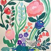 My project for course: Floral Illustration with Gouache Paint. Un progetto di Illustrazione botanica e Pittura gouache di m_just_tryingsomethingnew - 12.11.2022