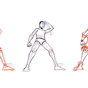 Mon projet du cours : Illustration de personnages dynamiques . Ilustrasi tradisional, Desain Karakter, Komik, Kreativitas, Menggambar, Gambar Digital, Dan Manga proyek oleh thomsan - 11.16.2022