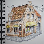 Mój projekt z kursu: Rysunek architektoniczny: kolor i artystyczna ekspresja. Un progetto di Bozzetti, Disegno, Illustrazione architettonica, Sketchbook e Illustrazione con inchiostro di Anna Ren-Kurc - 15.11.2022