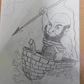 Mi proyecto del curso: Introducción a la creación de personajes estilo cartoon marinero oloroso valiente. Traditional illustration, Character Design, Drawing, and Design project by jaedcold - 11.16.2022