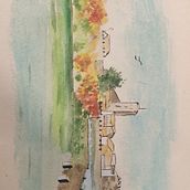 Mi proyecto del curso: Cuaderno de viaje en acuarela. Traditional illustration, Watercolor Painting, Architectural Illustration, and Sketchbook project by araleetxarri - 11.16.2022