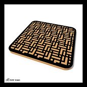 CORK COASTER CUBISM-004 Ein Projekt aus dem Bereich Design, Traditionelle Illustration, Produktdesign, Industriedesign, Musterdesign, 3-D-Animation und 3-D-Modellierung von Demotif Studio - 17.11.2022