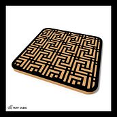 CORK COASTER CUBISM-006 Ein Projekt aus dem Bereich Design, Traditionelle Illustration, 3-D-Animation, 3-D-Modellierung, Produktdesign, Musterdesign und Industriedesign von Demotif Studio - 17.11.2022
