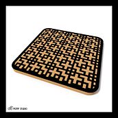 CORK COASTER CUBISM-007 Ein Projekt aus dem Bereich Design, Traditionelle Illustration, 3-D-Animation, 3-D-Modellierung, Produktdesign, Musterdesign und Industriedesign von Demotif Studio - 17.11.2022