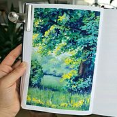 My project for course: Landscape Painting with Gouache for Beginners. Un proyecto de Bellas Artes, Pintura, Ilustración naturalista				 y Pintura gouache de Eva - 17.11.2022
