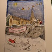 Christmas card design for a competition Ein Projekt aus dem Bereich Traditionelle Illustration von betwuk - 08.11.2022