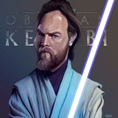 Ewan McGregor  Obi-Wan Kenobi  Caricatura digital . Traditional illustration, Design, Digital Drawing, and Character Design project by Claudio Zagari - 06.01.2022
