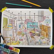 Mi proyecto del curso: Sketching creativo: llena tus ilustraciones de vida y detalle. Traditional illustration, Sketching, Pencil Drawing, Drawing, Watercolor Painting, Sketchbook & Ink Illustration project by ideafelizestudio - 11.18.2022