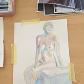 Mi proyecto del curso: Figura humana en acuarela. Un proyecto de Ilustración tradicional, Bellas Artes, Pintura, Pintura a la acuarela, Dibujo realista y Dibujo anatómico de youssra_ashmawilarossi - 17.11.2022