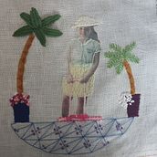 My project for course: Photo Embroidery on Fabric. Een project van Fotografie, Collage, Papercraft, Printen, Borduurwerk, DIY y Textielontwerp van Hadil Maraqa - 17.11.2022