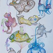 Meu projeto do curso: Sketchbook de natureza fantástica: crie seres de outro mundo. Pencil Drawing, Drawing, Watercolor Painting, Sketchbook, and Naturalistic Illustration project by JOAO CARLOS BLANES - 11.18.2022