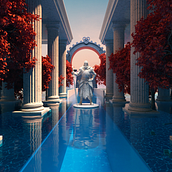 My project for course: 3D Illustration: Surreal Spaces with Cinema 4D. Un progetto di Architettura e ArchVIZ di Constantin Calcatinge - 18.11.2022