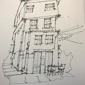 Building Sketch - Porto, Portugal by Gregg Brown. Traditional illustration project by Gregg Brown - 11.17.2022