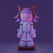 Mój projekt kursowy: Tworzenie postaci Kawaii 3D za pomocą Blendera. Projekt z dziedziny Trad, c, jna ilustracja, Projektowanie postaci, Ilustracja c, frowa,  Modelowanie 3D i Manga użytkownika sofiacortes - 14.11.2022