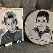 Mon projet du cours : Création de portraits brodés. Embroider, and Textile Design project by Class'éco Créations - 11.17.2022