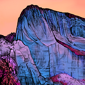 City Utility Box Design - Kolob Mountains. Traditional illustration, L, scape Architecture, Street Art, Ink Illustration, and Digital Painting project by A O - 11.19.2022