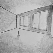 DA- Práctica perspectiva doble punto de fuga. Desenho a lápis projeto de Rosa Pulgarín - 19.11.2022