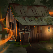 Swamp house. Un proyecto de Ilustración tradicional, Ilustración digital y Concept Art de ariane.constantin - 19.11.2022