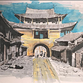 My project for course: Expressive Architectural Sketching with Colored Markers. Sketching, Drawing, Architectural Illustration, Sketchbook & Ink Illustration project by Nienke Adamse - 11.20.2022