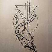 Geometric Snake Design. Een project van  Ontwerp y Traditionele illustratie van Kaden Peppers - 20.11.2022