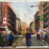 Meu projeto do curso: Paisagens urbanas em aquarela. Projekt z dziedziny  Sztuki piękne, Malowanie akwarelą,  R i sunek architektoniczn użytkownika Rony Lucca Oliveira - 20.11.2022