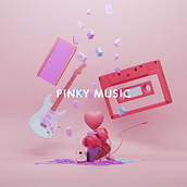Pinky music. 3D, Animation, and Graphic Design project by Miki Tejima - 11.20.2022