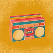 Geometric Illustration - Boombox. Traditional illustration, Design, and Editorial Design project by Hilma Sassa - 11.19.2022