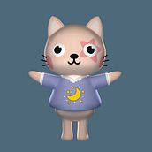 Space Cat 3D model. Un progetto di 3D, Design, Character design, Modellazione 3D, Character design 3D e Progettazione 3D di cingaldson - 19.01.2022
