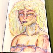 Mi proyecto del curso: Dibujo de retratos llamativos con lápices de colores . Menggambar, Menggambar Potret, Buku sketsa, Dan Gambar Pensil Berwarna proyek oleh Angelina Emma Diaz - 11.21.2022