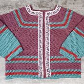 Mi proyecto del curso:  Top-down: prendas a crochet de una sola pieza. Fashion Design, Fiber Arts, DIY, Crochet, and Textile Design project by Creaciones Jolie - 11.21.2022