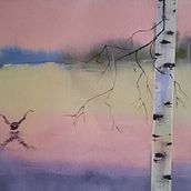 Mi proyecto del curso: Paisajes atmosféricos en acuarela. Fine Arts, Painting, and Watercolor Painting project by Romina Ojeda - 11.21.2022