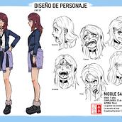 Mi proyecto del curso: Creación de Nicole Satou. Traditional illustration, Character Design, Comic, and Manga project by Camilo Rojo - 11.06.2022